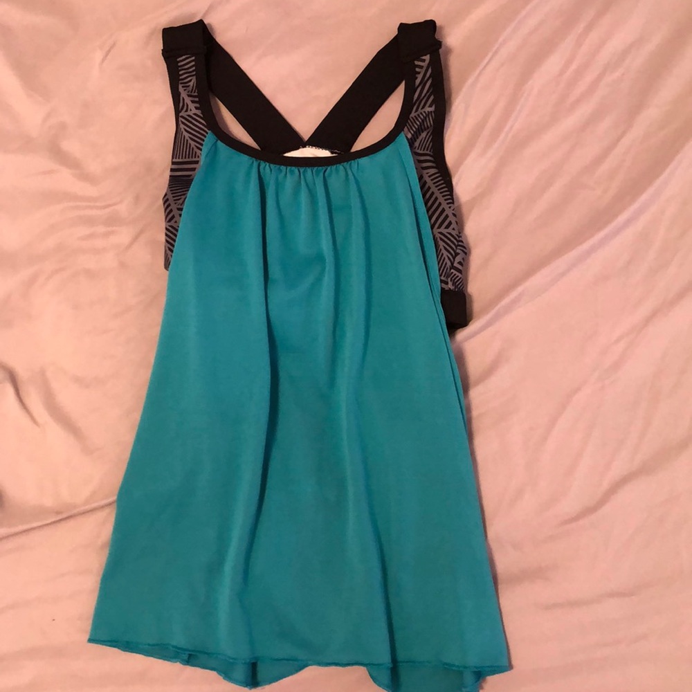 shirt and bra connected tank